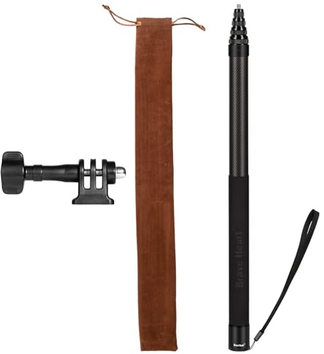 Unsichtbarer Selfie-Stick aus Kohlefaser for Insta360 ONE X5 X4 X3 X2/ONE RS/ONE R/ONE X Zubehör, verlängerte Stange for DJI Osmo 360 Panoramakamera-Zubehör, 3 m, Schwarz