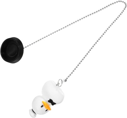 MALUGOGO Simpatico tappo in gomma per vasca da bagno con guarnizione di scarico a catena, per bagno e vasca da bagno, in acciaio inox, a risparmio idrico e facile da installare