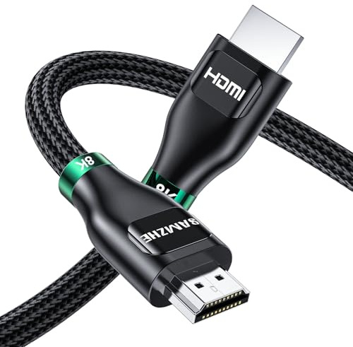 HDMI 2.1 Cable 10K 8K 4K 1440P@240/165/144/120Hz eARC HDR Ultra High Speed 48Gbps HDCP 2.3 Dolby Atmos Vision Compatible with PS5/4 Xbox Series S/X Soundbar TV Gaming Monitor Laptop PC DVD (1M)