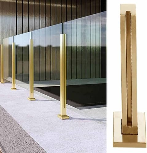 Moderna ringhiera in vetro, kit per interni ed esterni, con morsetti quadrati per balconi, scale e ponti, pali per recinzioni
