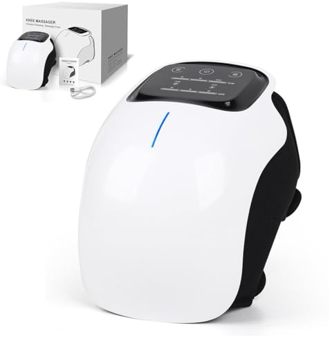 4-in-1 Knie-Therapiegerät mit Wärme, Rotlicht & Vibration – Kabelloser Knie Massager mit LED-Display, Infrarot-Thermokompression zur Linderung von Knieschmerzen, Arthritis, Schwellungen & Steifheit