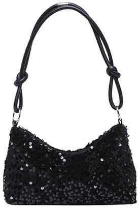 Uwiyo Damen Clutch Glitzer Pailletten, Damen Glitzer Tasche Schultertasche Elegante Abendtasche mit Reißverschluss Handtasche für Prom Hochzeit Party Bankett