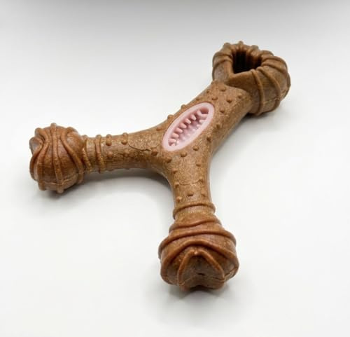 Bamboo Wishbone Dog Chew Toy, Durable Dental Chewing Toy for Dogs