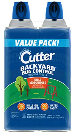 Cutter Backyard Bug Control Outdoor Fogger, Kills Mosquitoes, Fleas & Listed Ants, 16 Ounce, 2 Pack