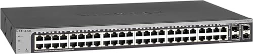 Netgear Commutateur Intelligent Gigabit Ethernet 48 Ports (GS748T) - Géré, avec 2 x SFP 1G et 2 x 1G Combo, Ordinateur de Bureau ou Rack et Protection à Vie limitée