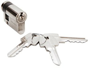 Tesa Assa Abloy 50309010N Standard Cylinder TE5 Nickel Plated 90 x 10 mm Half Cylinder Wrench Long Cam