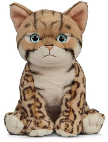 Living Nature Chaton Bengal, Chat en Peluche Doux et Réaliste, 16.5cm