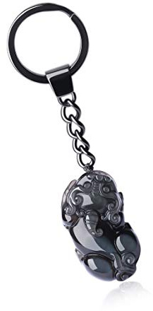 COAI Llavero Unisex con Amuleto de Obsidiana