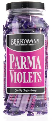 Original Parma Violets Retro Sweets Gift Jar By Berrymans Sweet Shop - Classic Sweets, Traditional Taste.