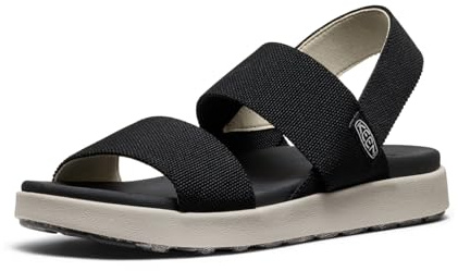 KEEN kvinnors Elle Backstrap kil sandal, svart, 6 UK, Svart, 39 EU