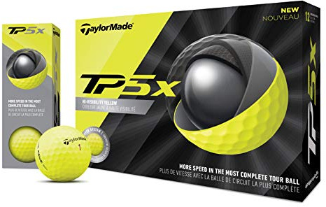 TaylorMade TM20 TP5x Unisex Golfball, 12 Stück, Gelb, Einheitsgröße