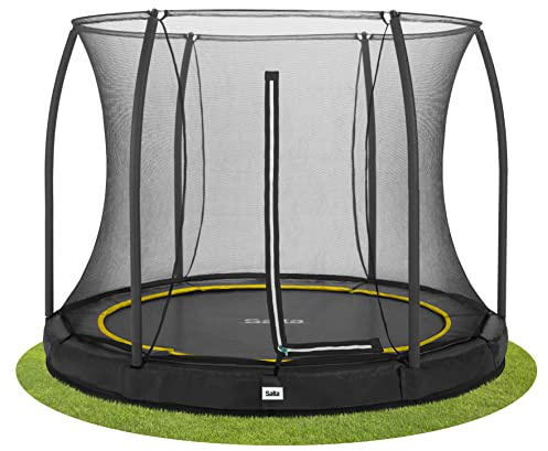 Salta Comfort Edition Ground - Bodentrampolin - ø183cm - Schwarz | Inground Trampolin für Kinder, Rund, TÜV geprüft, Stabiler, 20cm hoher Rahmen, verzinkter Stahl, Starke Federn