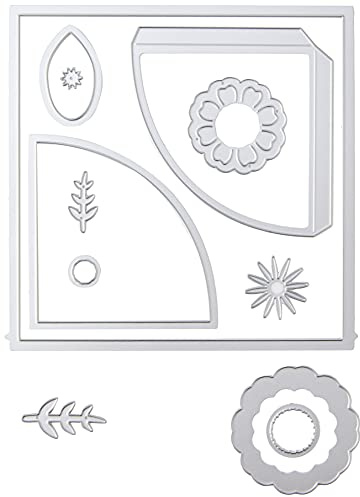 Sizzix Thinlits Stanzschablone 664883 Folieseite Pocket & Flowers von Eileen Hull 12er Pack