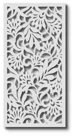 VIMA (Avines Decorative Wall Art Panel - 48 L x 24 W x 3/8 H, White Color PVC Board Panel with Private Screen Fence Design for Home Renovation & Wall Décor