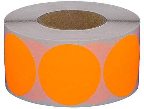 Markierungspunkte Klebepunkte auf Rolle/Durchmesser 60 mm / 1.000 Stück (Leuchtorange)