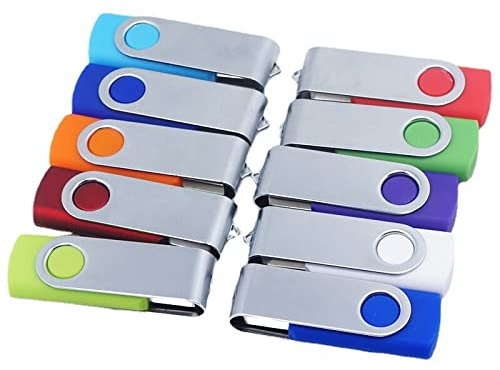 Wholesale/Lot/Bulk - ( 10/50/100 Pack ) 32GB 16 8GB 4GB 2GB 1 GB 64MB USB Swivel Flash Memory Stick Pen Thumb Drive (2GB, 10PCS)