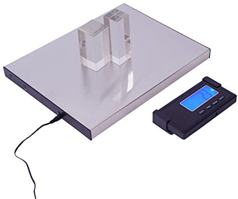 Bilancia Digitale Elettronica Professionale per Pacchetti, Bilancia per Lettere, LCD, di Precisione, 180 kg397 lbs, con Cavo di Alimentazione e Batterie AAA