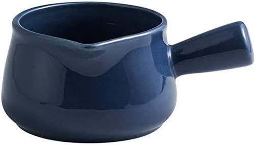 Gravy Sauce Boat Small Milk Cup with Handle Milk Cup Coffee Milk Jug Ceramic Household Mini Small Milk Cup Milk Cup Milk Jug Milk Cup Steak Sauce Cup Gravy Boats and Saucer Stand -Blue