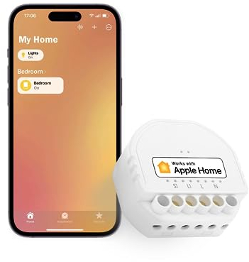 Meross Smart Light Switch Module, DIY Wall Switch Module, Wireless Relay Smart Switch works with Apple HomeKit, Alexa, Google, Remote and Voice Control, No Hub Required, 2.4GHz, 10A