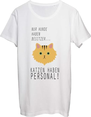 Nur Hunde Haben Besitzer... Katzen Haben Personal! Nettes Kleines Kätzchen Men's T-Shirt bnft White Medium