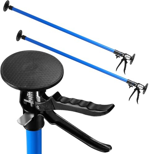 Fiqops 6 soportes de techo, soporte de montaje de hasta 50 kg, soporte telescópico de hasta 45°, soporte de montaje de 115 – 290 cm, soporte de una sola mano para paredes, techos, altura ajustable,