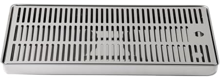 BieTal Theken Tropfschale Tropfblech Tropfkasten Edelstahl - 60x22x2,8cm - 2-teilig