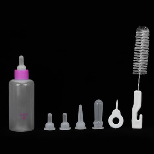 Kitten Bottle Feeding Kit, Puppy Bottles for Nursing 6PCS 60ml Kitten Bottles Kitten Milk Replacer Puppy Milk Feeder Kitten Milk Replacement Milk Nursing Care Kit for Newborn Dog