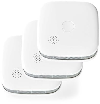 SmartLife Detector de humo - Wi-Fi - Funciona con pilas - Vida útil del sensor: 10 años - EN 14604 - Max. Duración de la batería: 24 meses - 85 dB - Blanco - 3 unidades