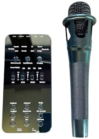 AntDau71® - Tarjeta de sonido externa multifunción con Bluetooth, con micrófono, auriculares y cables de conexión. Para grabación y podcast - CW960