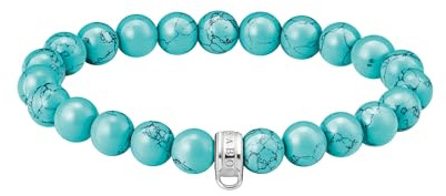 THOMAS SABO Armband mit türkisfarbenen Beads Silber Recyceltes 925 Silber