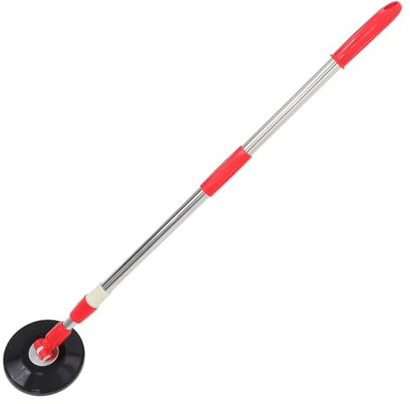 OATIPHO Tige de Remplacement pour Serpillière, Manche Télescopique en Acier Inoxydable, Design Rotatif, pour Nettoyage des Sols à Domicile, Rouge