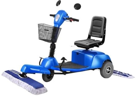Spazzatrice elettrica a spinta, efficiente pulitore per pavimenti a tre ruote per officine, ospedali, centri commerciali e supermercati