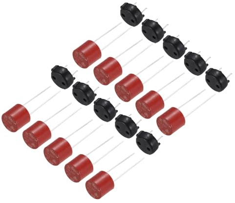 sourcing map Juego de 10 fusibles cilíndricos redondos redondos de soplado lento con portafusibles para reparación de piezas electrónicas PCB, LCD, T-1A 1A 250V, rojo