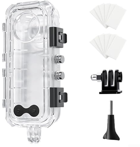 DAZZLEEX Impermeabile Immersione Custodia Per Insta360 X5 Fotocamera 60M Profondità Cassa In Vetro Temperato Con Inserto Anti-appannamento Accessori Fotografia Subacquea