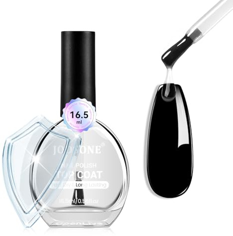 JODSONE Top Coat Nail Polish Quick Dry,16.5ml Large capacity Nail Polish Air Dry Fast, High-Glossy Shiny, Chip-Resistant, No U V Light Needed for Women Salon DIY Nail Art