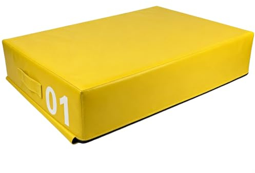 MFLCBK Plyo Box Weiche Plyometrische Boxen Set rutschfeste Schaumstoff Step-Up-Box für Workout, Sprungtraining, Aerobic-Fitness, Krafttraining, Zuhause(Size:75 * 55 * 15cm/29 * 21 * 6in,Color:Gelb)