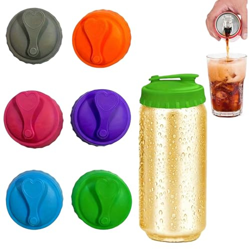 ChioSun Silicone Can Covers for Drinks Can,6 Pcs Dustproof Drink Can Sealer