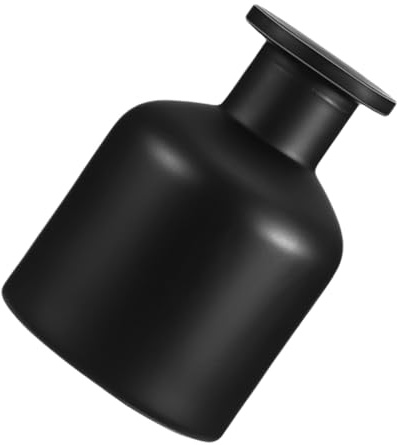 NIYANGLE Frasco Difusor de Vidrio Vacío 150 Ml Color Negro Mate Recipiente Rellenable para Aromaterapia Abertura Estrecha para Aceites Esenciales Difusor de Aroma para Ambiente Relajante