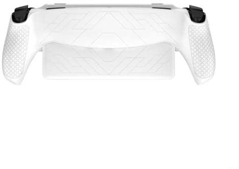 Coque de protection en silicone compatible avec Playstation pour manette de portail, housse de manette de jeu avec support intégré, coque légère et antidérapante pour manette de jeu pour voyage (blanc