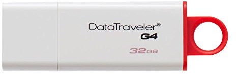 Kingston Datatraveler G4 DTIG4/32GB PenDrive, USB 3.0, 32 GB, Bianco/Rosso