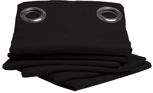 Moondream LumenControl™ Verdunkelungsvorhang | Licht+Sonnenschutz | EU Herstellung | Ösen | Schwarz MC710 | 140B x 300H cm