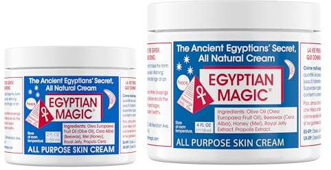 Egyptian Magic - All Purpose Face, Body, and Dry Skin Moisturizing Cream, Skin Protectant for Women & Men, 4 & 2oz Bundle