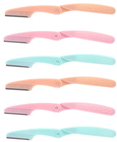 FRCOLOR 6stücke Augenbrauen Trimmer Für Frauen Mit Stücken Haarentfernungswerkzeugen Inklusive Faltbarer Abdeckung Für Sichere Anwendung Beim Trimmen Von Augenbrauen Und Gesichtsbehaarung