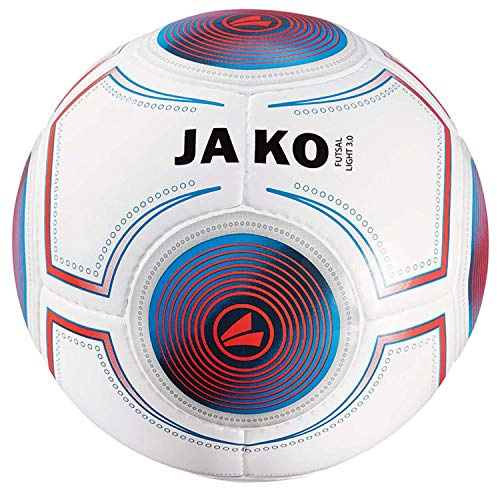 JAKO Herren Ball Futsal Light 3.0, 360g, 4, weiß/JAKO blau/flame-360g