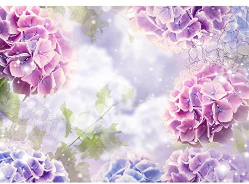 Runa Art Papel tapiz fotográfico hortensia flor Moderna Lana Sala Cuarto Salón - Made in Germany - Violeta 9414010b