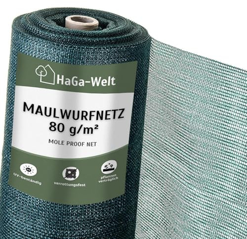 HaGa Maulwurfnetz - 3m x 100m - Schutznetz gegen Maulwurf - effektives Maulwurf vertreiben unter Rasen & Rollrasen - Tierfreundlicher Maulwurf Vertreiber & Maulwurfschreck