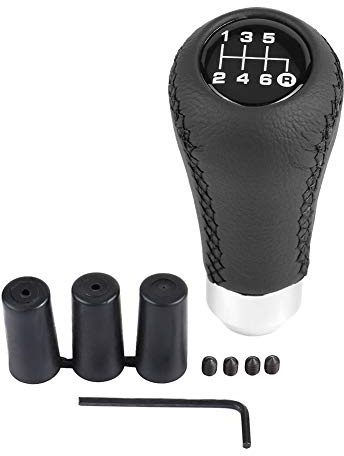 Terisass Schaltknauf 6 Gang Pathfinder R51 6-Gang-Schaltgetriebekopf, Auto-Schaltknauf Pu-Schalthebel, Geeignet Für Die Meisten Automatischen Manuellen Gänge Schwarz Und Rot(black)