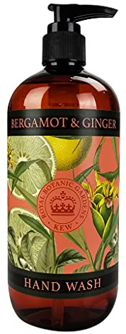 The English Soap Company Kew Gardens Luxuriöse Hand- und Körperwäsche, erfrischende botanische Reinigung mit reichhaltigem Schaum, Bergamotte- und Ingwerduft 500 ml