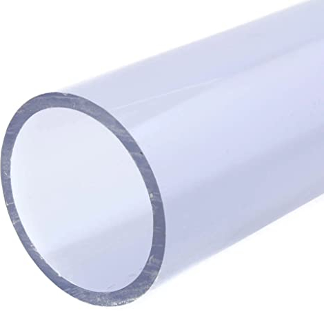 Rocwing Acrylrohr, transparent, starr, rund, transparent, 1000 mm Länge, 45 mm Außendurchmesser, 5 mm breit, 35 mm Innendurchmesser, Innendurchmesser 35 mm
