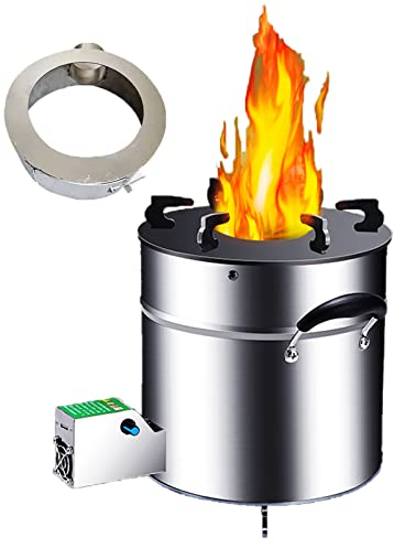 DONGCY Draussen Holzofen Tragbar Heißer Zeltofen mit Windschutz Zum Heizen und Kochen Camping Zelt Wandern Angeln Rucksackreisen Mehrzweck,Silver,OneSize